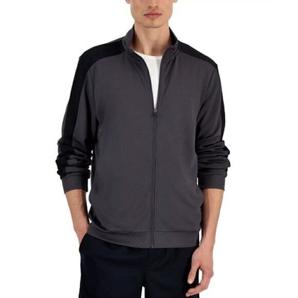 New ID Ideology Men's Size M Regular-Fit Moisture-Wicking Knit Jacket, Gray S - Picture 1 of 4